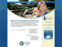 Tablet Screenshot of parkland-dental.com